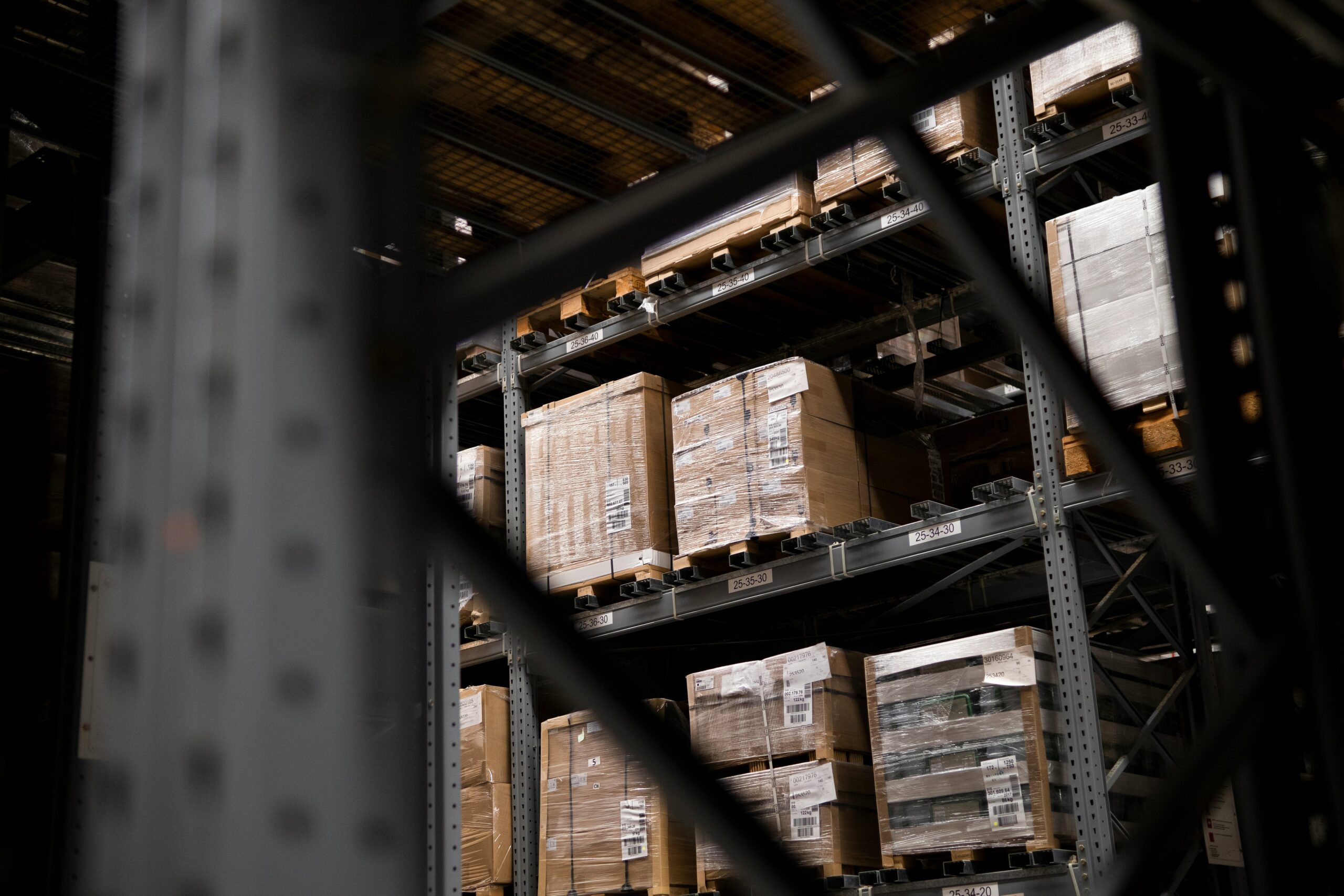 Warehouse with pallets